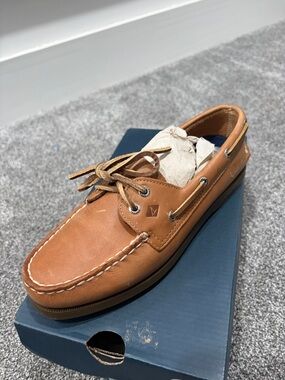 Sperry Chestnut Leather 2-Eye Boat Shoe